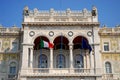 Central part of the building of the Prefecture of Trieste in Friuli Venezia Giulia (Italy) Royalty Free Stock Photo